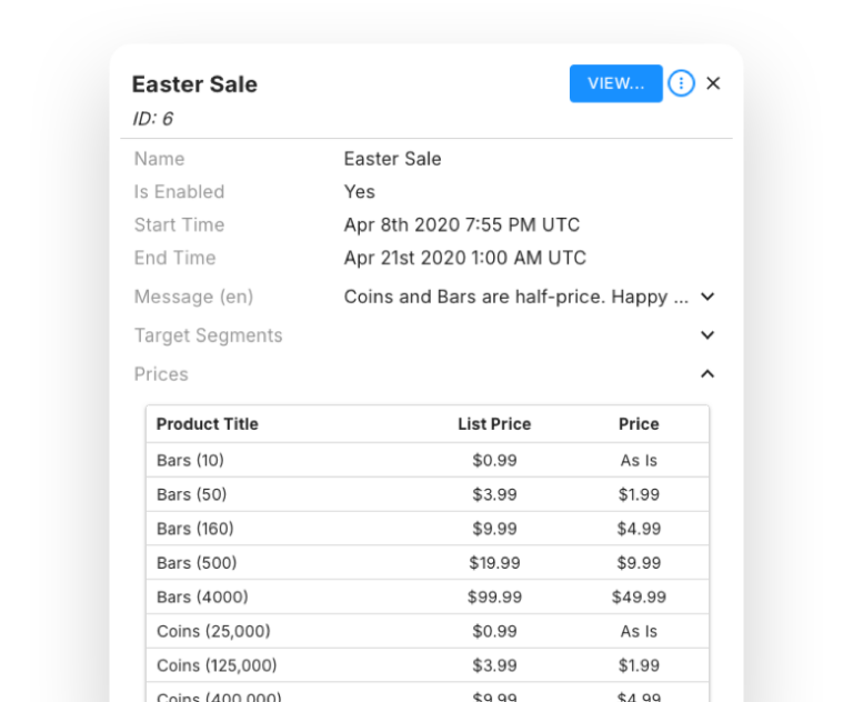 LiveOps Screen - Section 3 -Image 1
