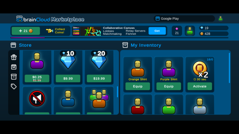 brainCloud Marketplace