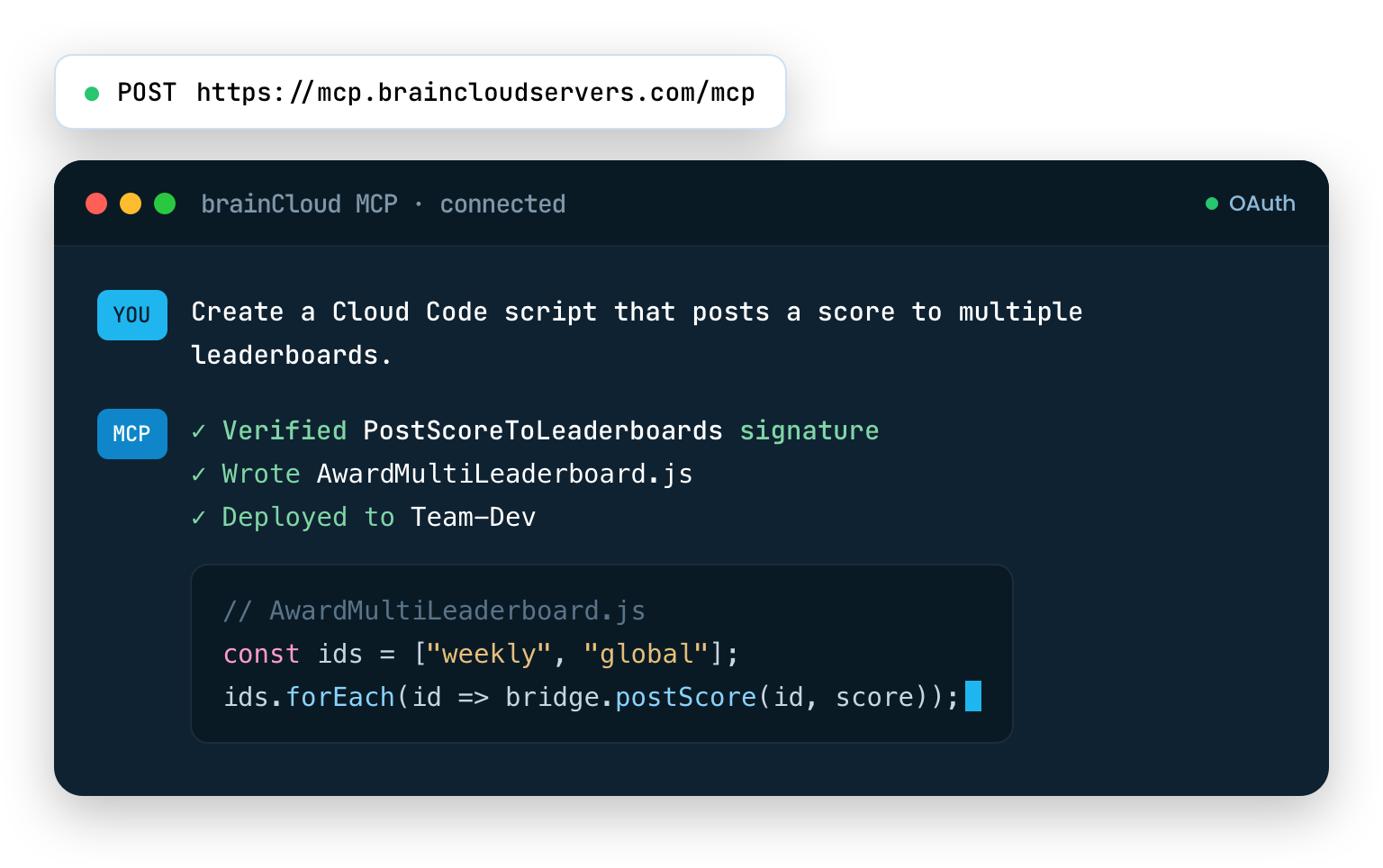 brainCloud MCP Interface