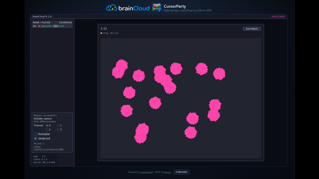brainCloud Cursor Party (Love)